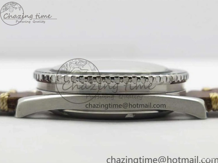 0414 Vintage Seamaster 300 Date T SS B12 Black Dial On Brown Leather Strap A2836 (Free Nylon Strap) WeatherProof 7911